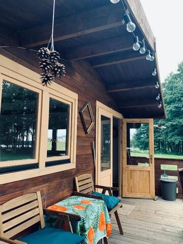 Фото номера Дом с 1 спальней Дома для отпуска Wood house in Dvarcenai - Retreat in nature! г. Rimėnai 41